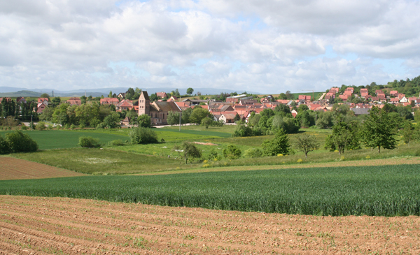 Vue d'ensemble du village de Kuttolsheim