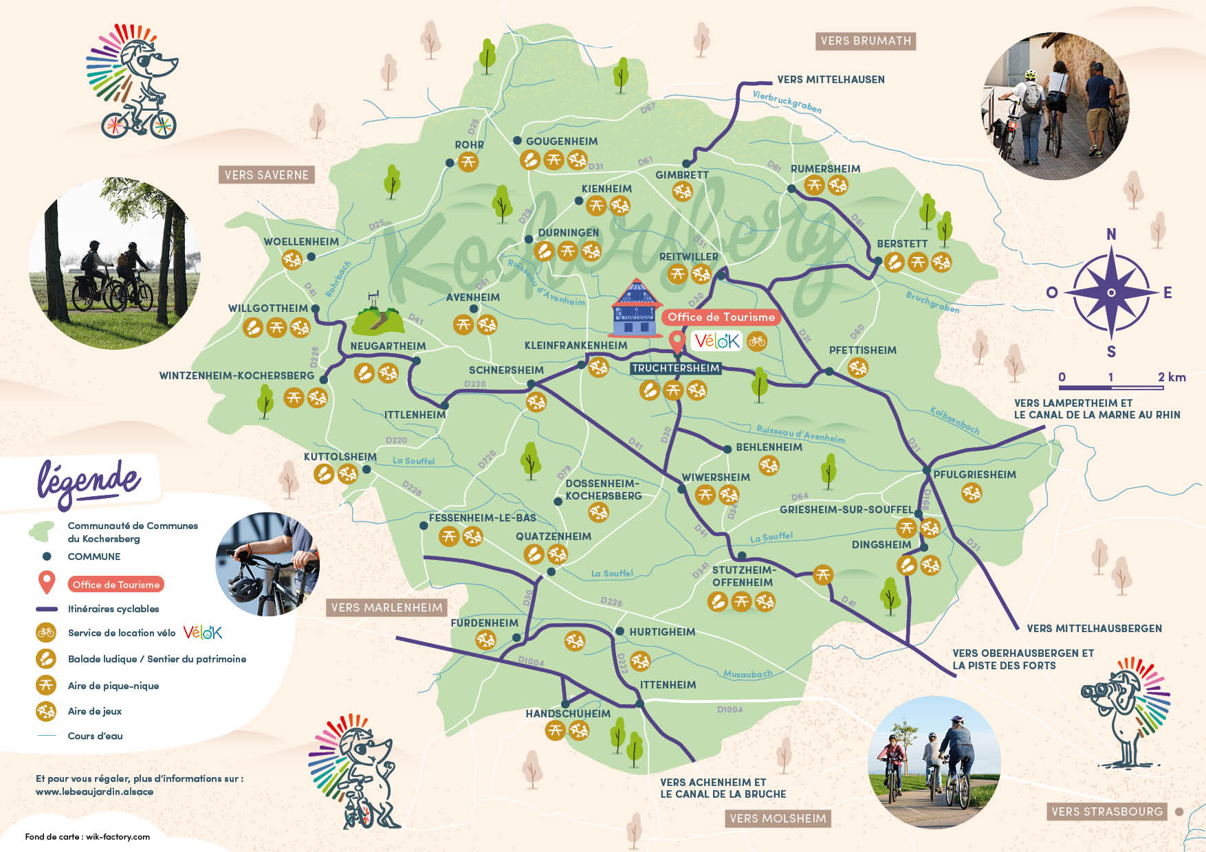 carte itineraires cyclables grand public BD2